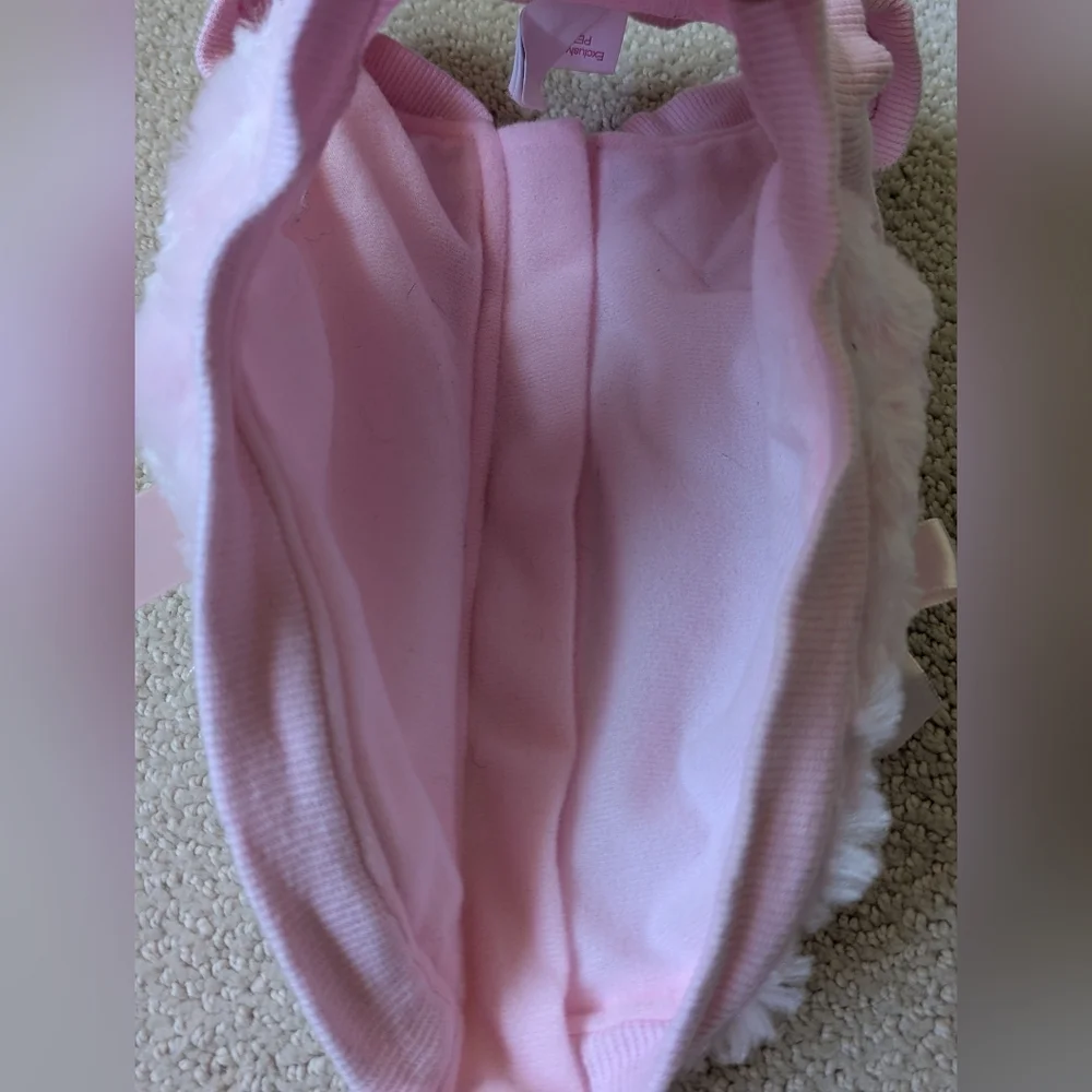 Smoochie Pooch Pink Furry Bow Zip Coat